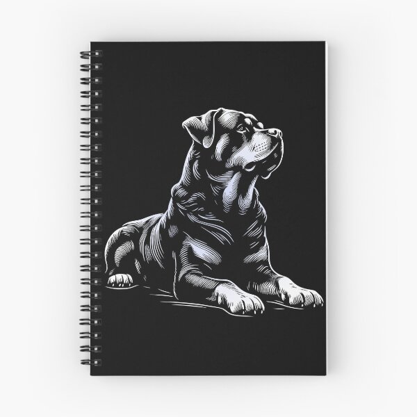 Item preview, perro rottweiler, rottie, rott, sobre fondo transparente, ilustración líneas de arte gráfico minimalista blanco gris claro designed and sold by CutOriginalArt.