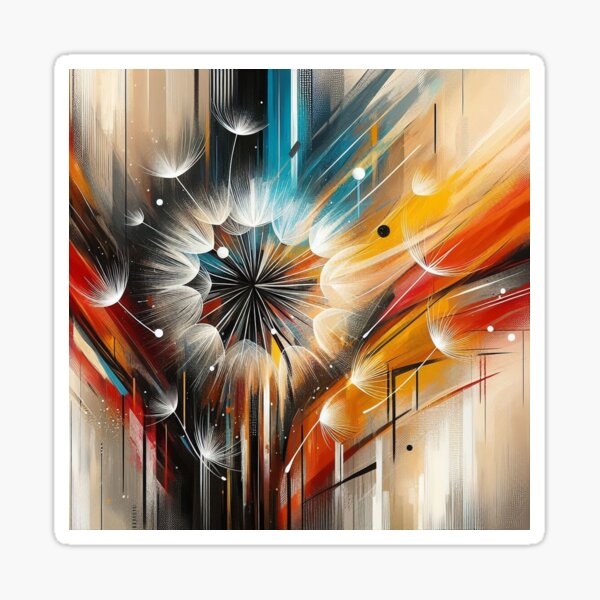 Van Gogh Style: Dandelion - A Masterpiece of Nature Sticker
