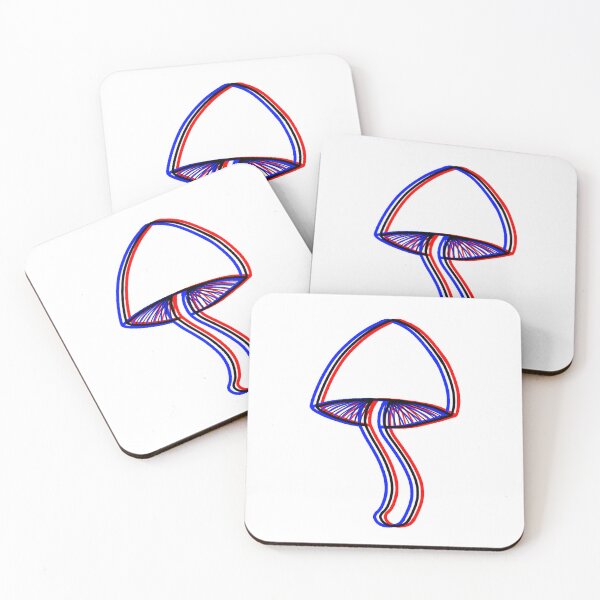 Item preview, Small Anaglyph Mushroom designed and sold by Pandaerable.