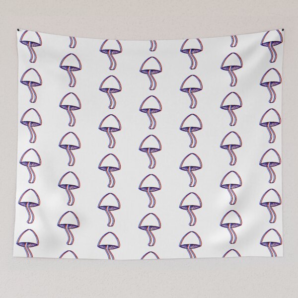 Item preview, Small Anaglyph Mushroom designed and sold by Pandaerable.