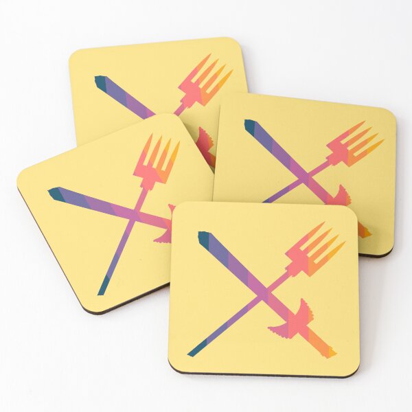 Item preview, Raise Your Fantasy Arms - Sunset Winged Sword and Pitchfork Silhouette Art Print designed and sold by Justin Pierce.