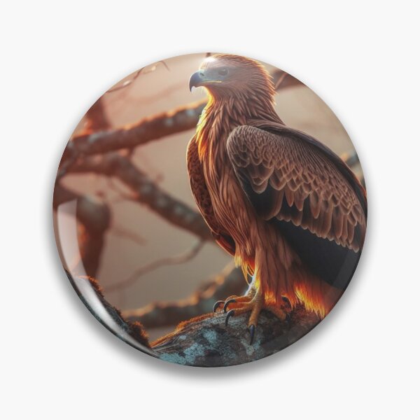 Item preview, brown bold eagle on a tree during sunrise designed and sold by mikaws.