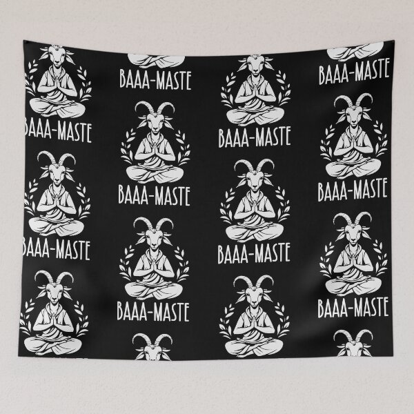 Item preview, Funny Baaa-maste Goat Yoga Namaste Meditation Yoga Fan designed and sold by GravitiTees.