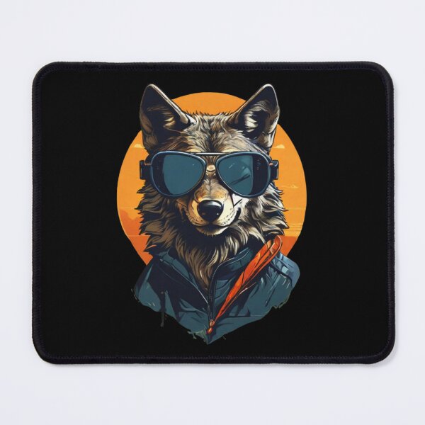 Item preview, a cool wolf with glasses designed and sold by yuki-hana.