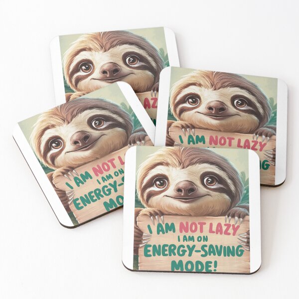 Item preview, I am Not Lazy I am On Energy Saving Mode  designed and sold by Hairball-Pets.