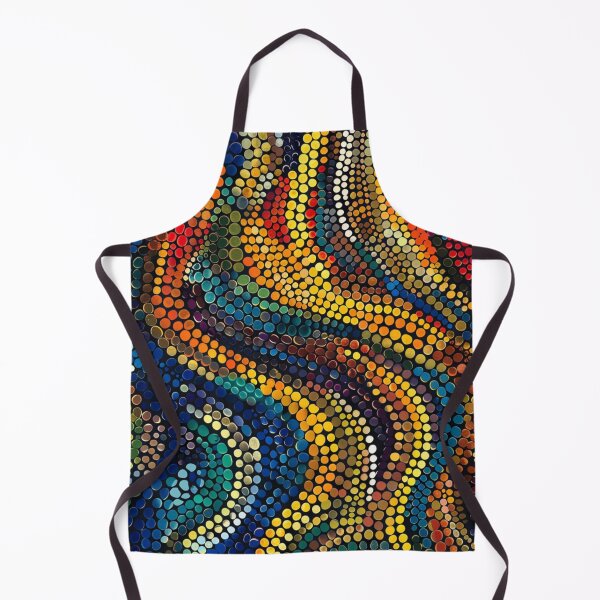 Item preview, Aboriginal Inspired Dot Art - Vertical Wavy Lines designed and sold by GrinGalore.