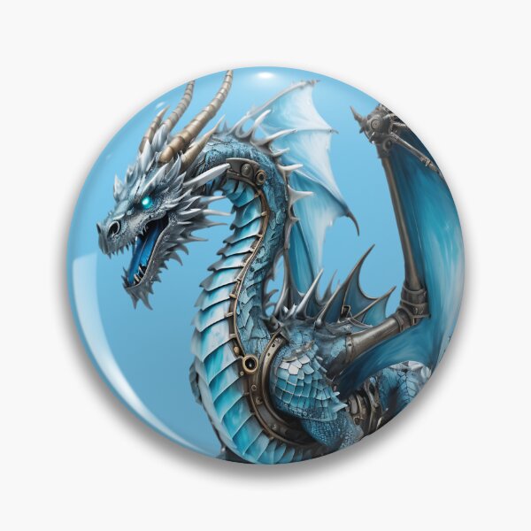 Item preview, The amazing steampunk ice dragon, fantasy art designed and sold by LoneAngel.