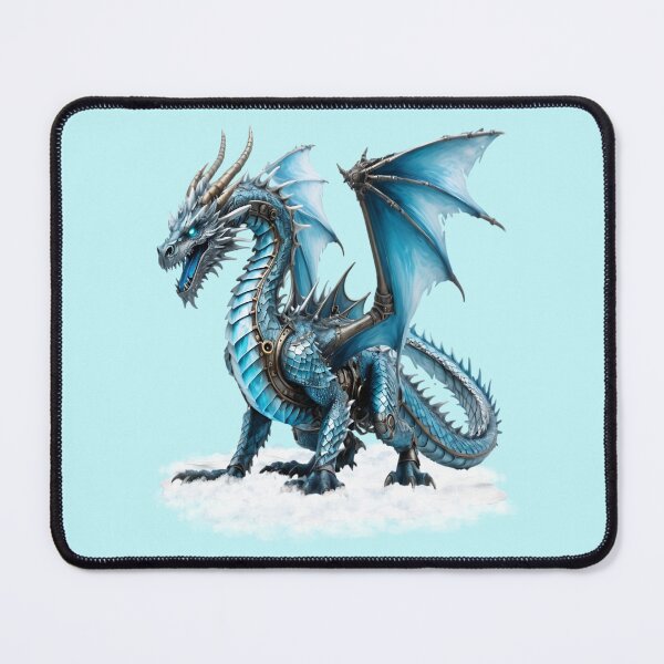 Item preview, The amazing steampunk ice dragon, fantasy art designed and sold by LoneAngel.