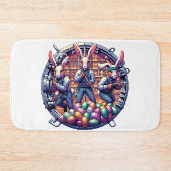 Item preview, easter egg vault heist by masked three goats with bunny ears Easter Funny animals  designed and sold by Expressions-Sel.