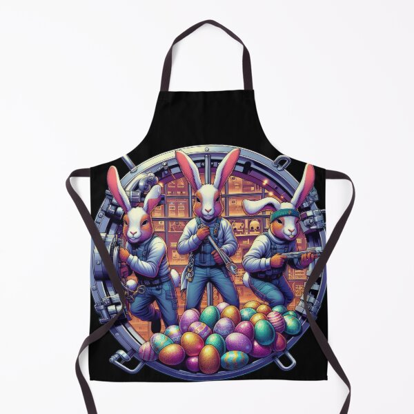 Item preview, easter egg vault heist by masked three goats with bunny ears Easter Funny animals  designed and sold by Expressions-Sel.