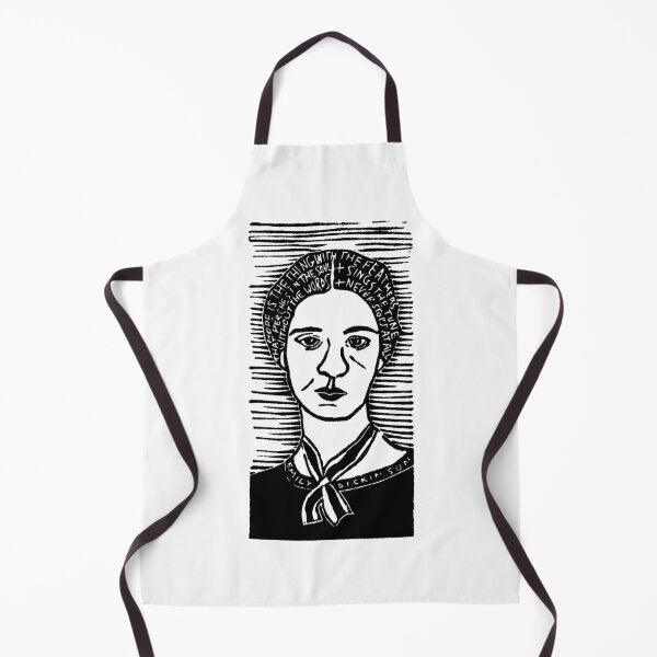 Item preview, Emily Dickinson Portrait, Hope is the thing with the feathers Linocut designed and sold by louweasely.