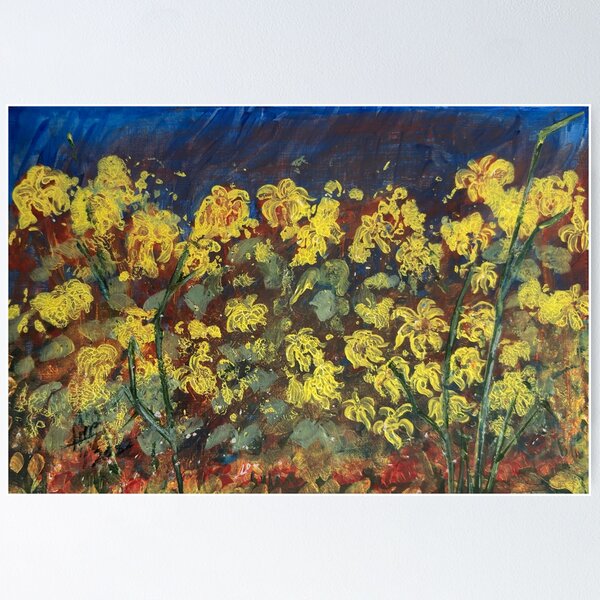 Yellow flowers Poster