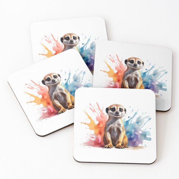 Item preview, A meerkat as a watercolor designed and sold by Rose Design & Photos.