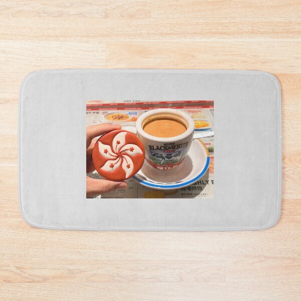 Item preview, Local milk tea at Menwah with a Hong Kong flag royal icing cookie designed and sold by aiko-p.
