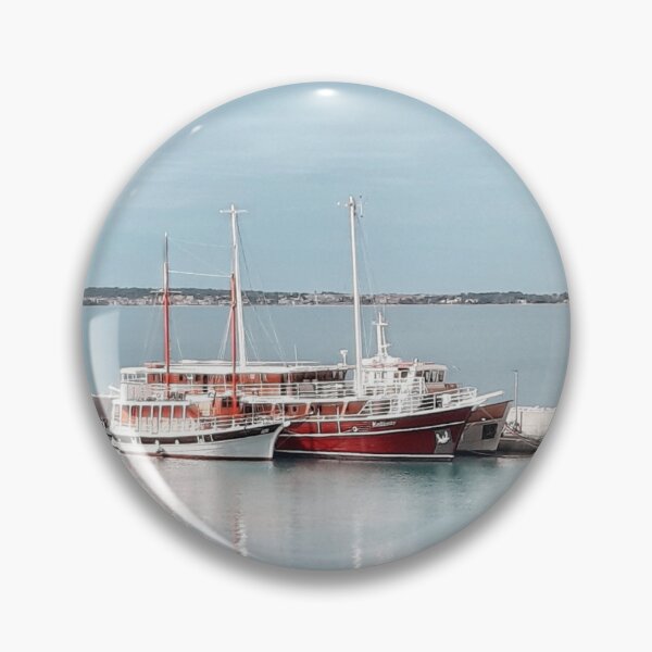 Item preview, Three Tour Boats Docked At The Pier  designed and sold by Pretty-Bird.