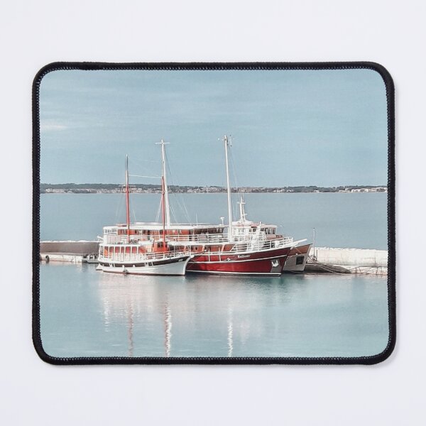 Item preview, Three Tour Boats Docked At The Pier  designed and sold by Pretty-Bird.