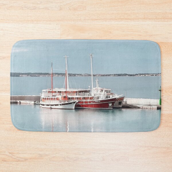 Item preview, Three Tour Boats Docked At The Pier  designed and sold by Pretty-Bird.
