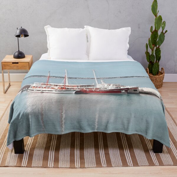 Item preview, Three Tour Boats Docked At The Pier  designed and sold by Pretty-Bird.