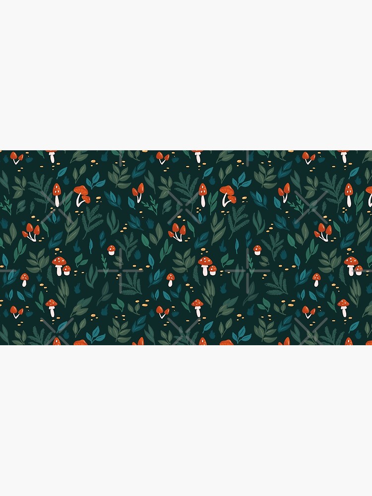 Thumbnail 5 of 5, Mouse Pad, Leaves and mushrooms green designed and sold by Elenanaylor.