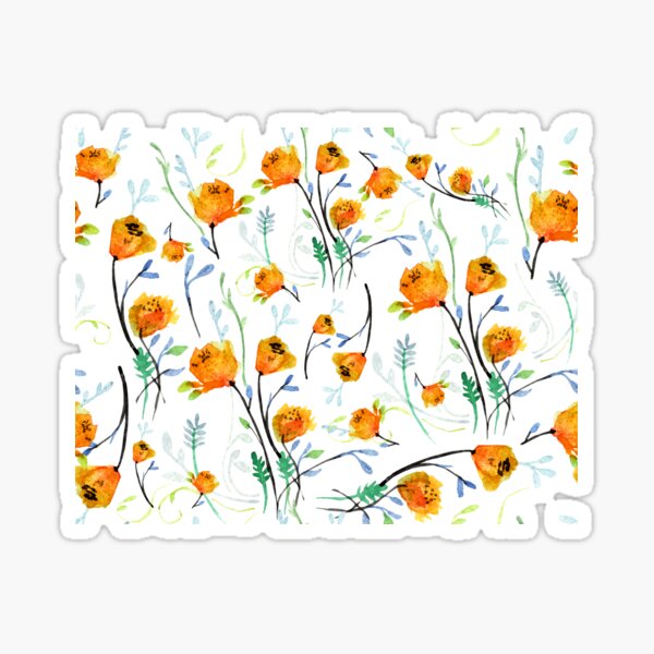 Item preview, Yellow Poppy Flowers, Seamless Pattern designed and sold by Aithlin123.