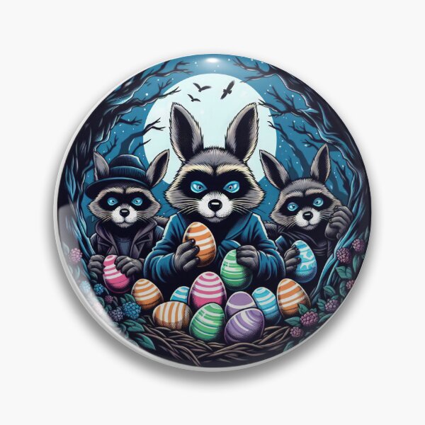 Item preview, raccoons with easter bunny ears Easter Funny animals  designed and sold by Expressions-Sel.