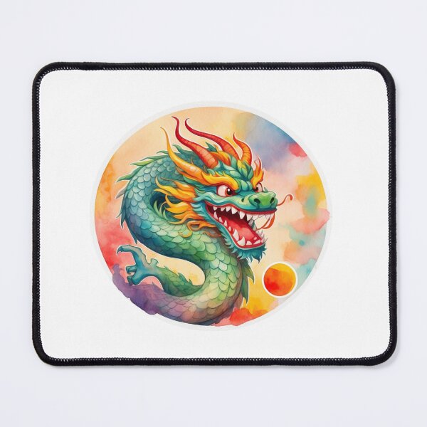 Item preview, Dragon Positive Renewal, Power, water color designed and sold by RoseAIArtRhythm.