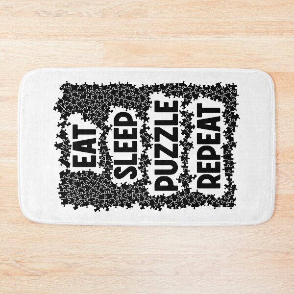 Item preview, Eat Sleep Puzzle Repeat Jigsaw Pieces Puzzler Hobbyist Quote designed and sold by GrandeDuc.