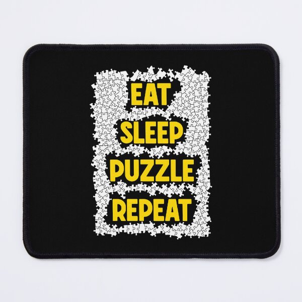 Item preview, Eat Sleep Puzzle Repeat Jigsaw Pieces Puzzler Hobbyist Quote designed and sold by GrandeDuc.