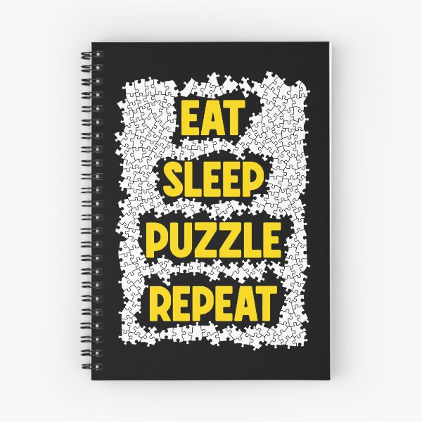 Item preview, Eat Sleep Puzzle Repeat Jigsaw Pieces Puzzler Hobbyist Quote designed and sold by GrandeDuc.