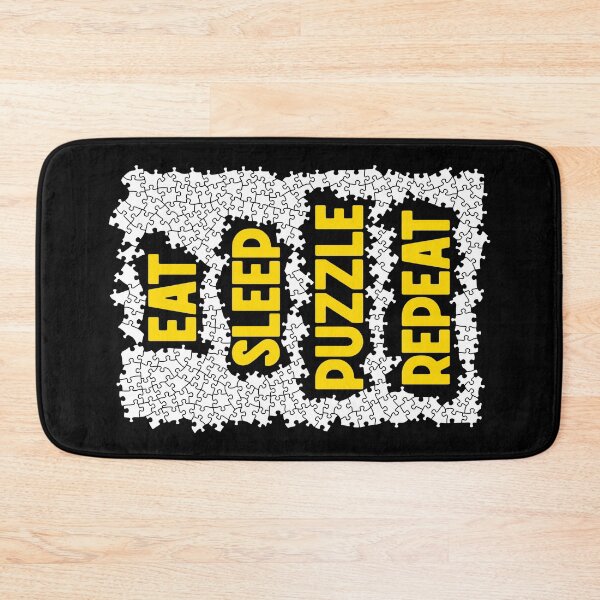 Item preview, Eat Sleep Puzzle Repeat Jigsaw Pieces Puzzler Hobbyist Quote designed and sold by GrandeDuc.