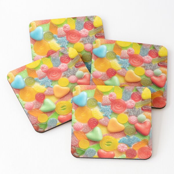 Item preview, Summer candy with rainbow colors winegums and sugar dinosaurs - kids fun food photography designed and sold by Christa Stroo Photography.