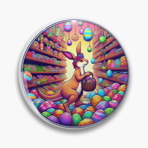 Item preview, kangaroo with easter eggs in a shop Easter Funny animals designed and sold by Expressions-Sel.