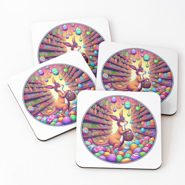 Item preview, kangaroo with easter eggs in a shop Easter Funny animals designed and sold by Expressions-Sel.