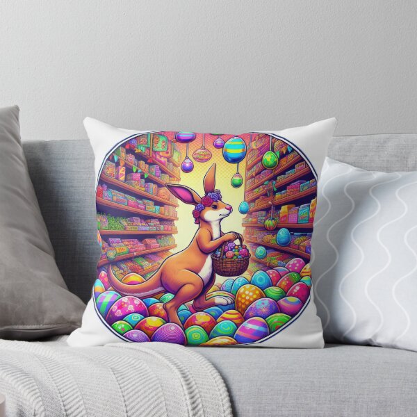 Item preview, kangaroo with easter eggs in a shop Easter Funny animals designed and sold by Expressions-Sel.