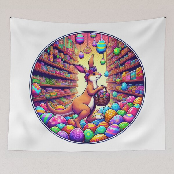Item preview, kangaroo with easter eggs in a shop Easter Funny animals designed and sold by Expressions-Sel.