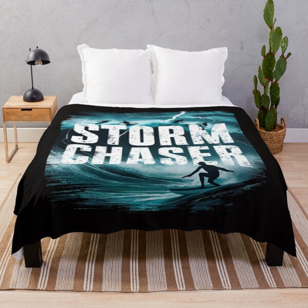Item preview, Storm Chaser - Epic Surfer T-Shirt with Lightning Design designed and sold by HOMEDESIGNPRINT.