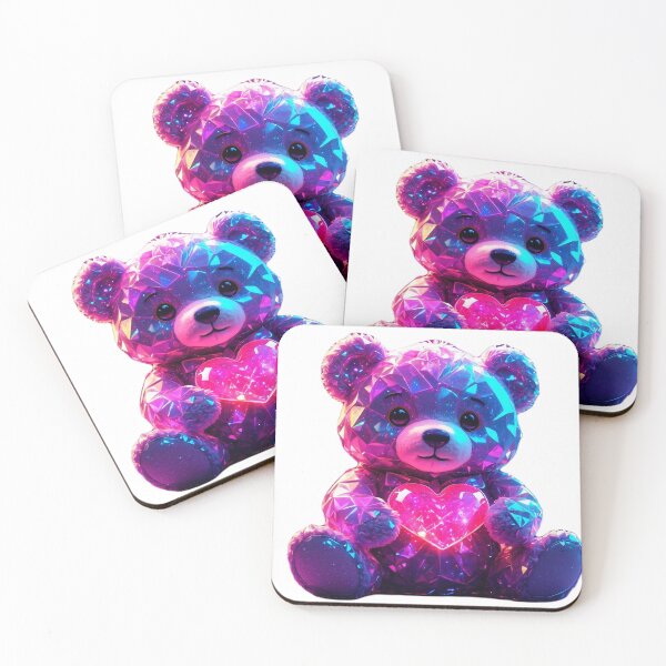 Item preview, Kawaii valentines bear holding heart  designed and sold by LevCreates.