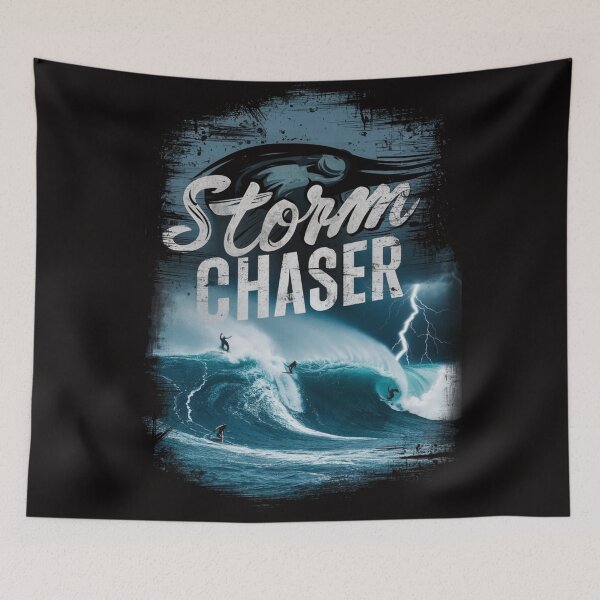 Item preview, Storm Chaser - Epic Surfer T-Shirt with Lightning Design designed and sold by HOMEDESIGNPRINT.