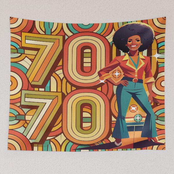 Item preview, Retro Revival: Celebrating the Vibrance of the 70s designed and sold by AgarutanPrint.