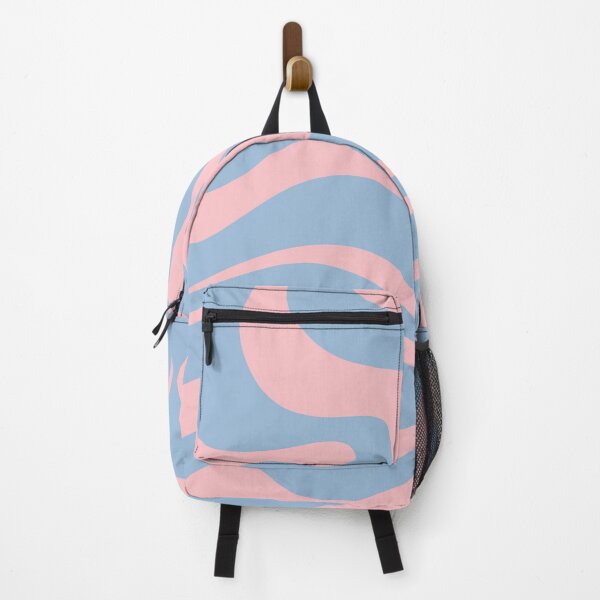 Item preview, Light Blue and Pink Modern Retro Liquid Swirl Abstract Pattern designed and sold by kierkegaard.
