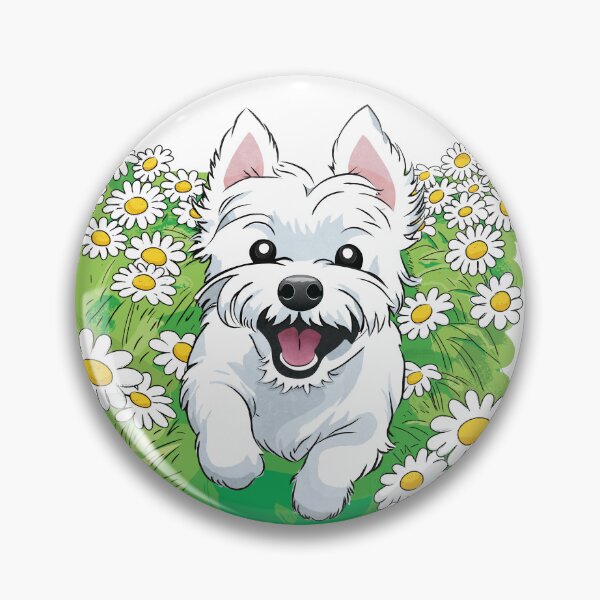Item preview, Joyful, running Westie designed and sold by WarmAndWestie.