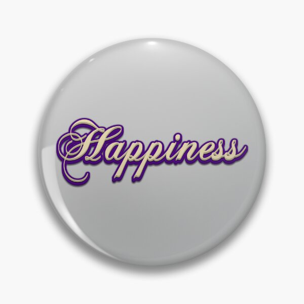 Item preview, Happiness Unveiled: Elegant Purple and Gold Typography Art designed and sold by trepiu.