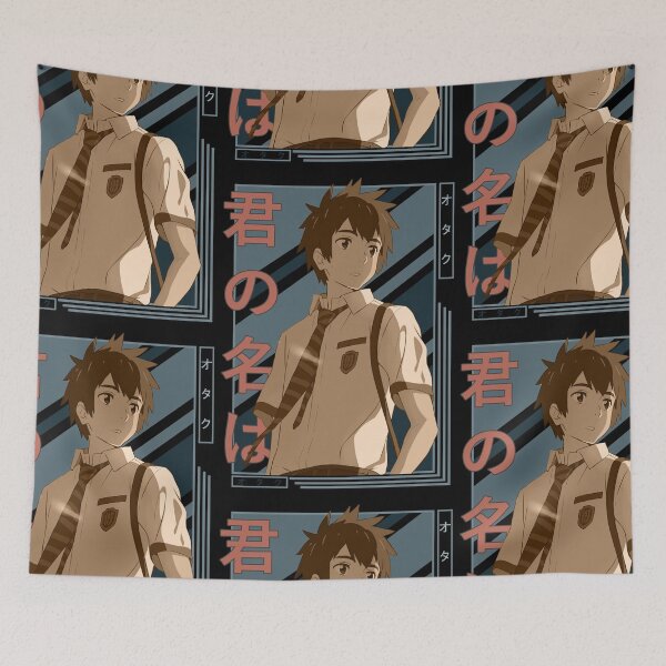 Item preview, Taki Tachibana Retro Blue Black Design  designed and sold by Wafusaurus.