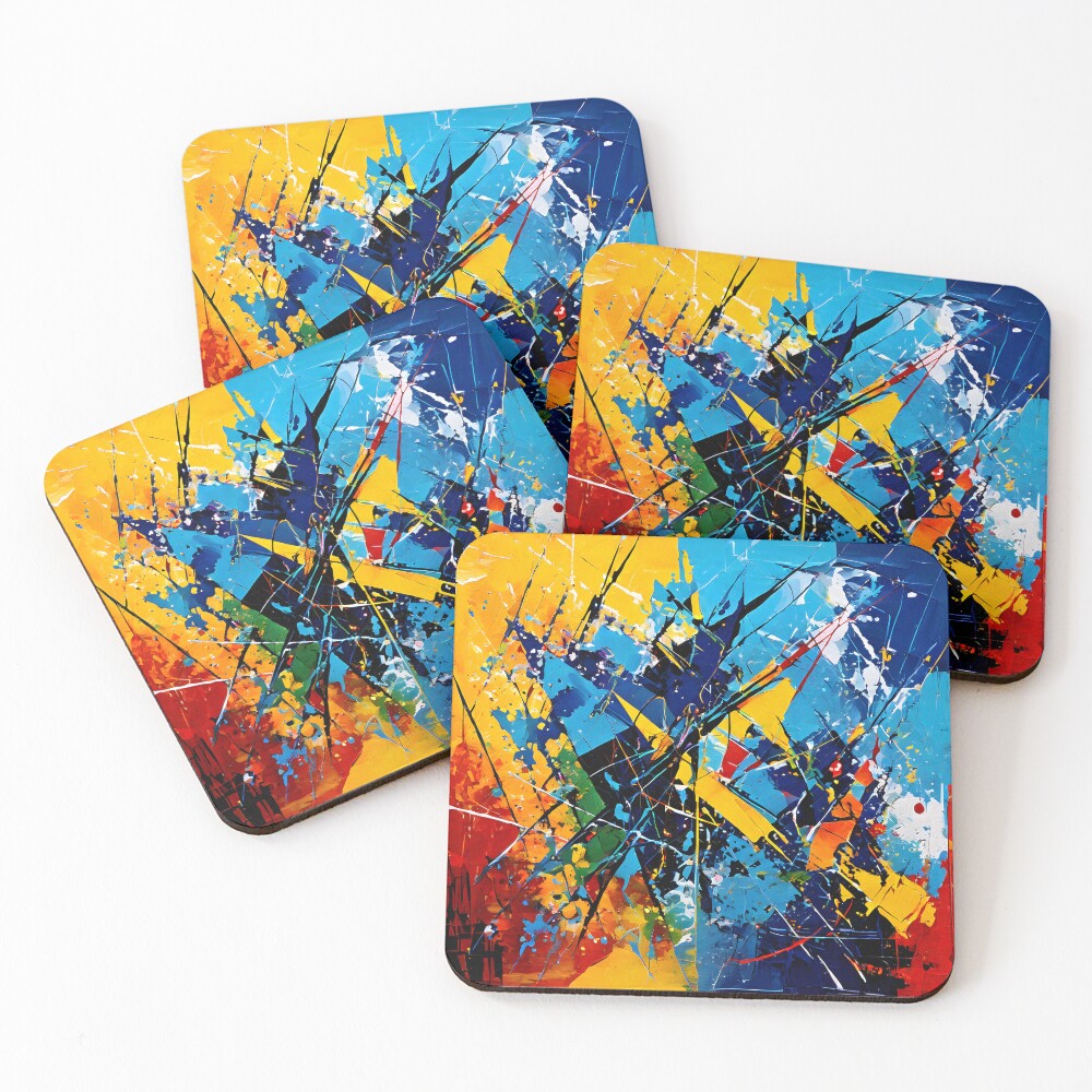 Item preview, Coasters (Set of 4) designed and sold by Crafted-AI.