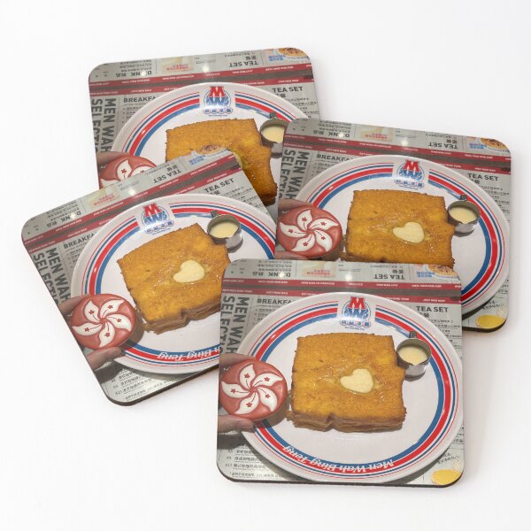 Item preview, Local French toast at Menwah with a Hong Kong flag royal icing cookie designed and sold by aiko-p.
