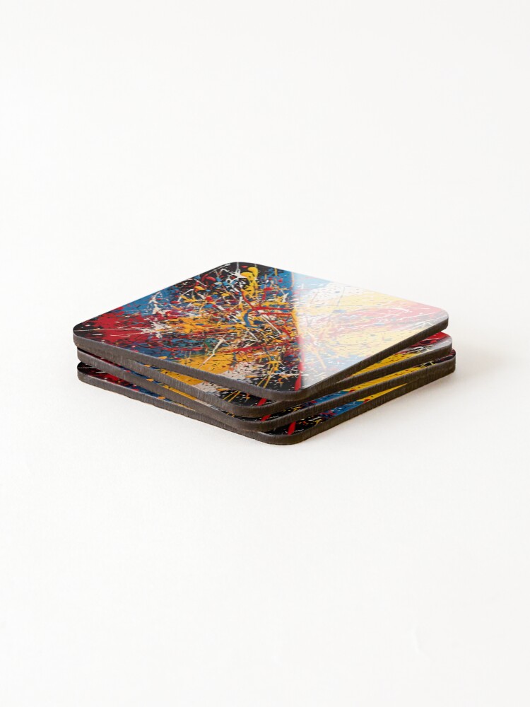 Thumbnail 4 of 5, Coasters (Set of 4), Abstract Expression designed and sold by Crafted-AI.