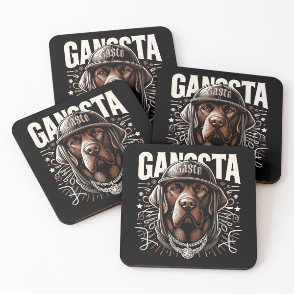 Item preview, Brown Labrador Gangsta Gangster Dog Gift designed and sold by Pineapple-Tree.