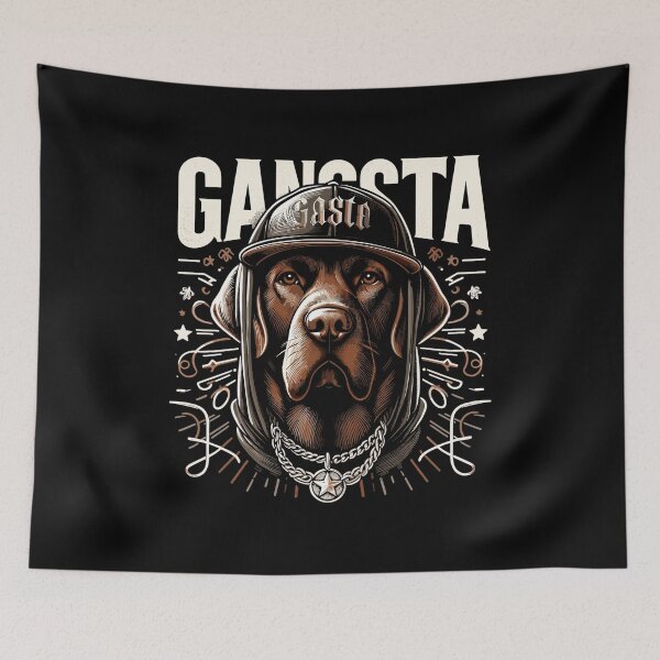 Item preview, Brown Labrador Gangsta Gangster Dog Gift designed and sold by Pineapple-Tree.