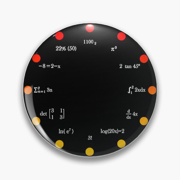 Artikelvorschau, mathematische Uhr, mathematische Symbole und Gleichungen 02 entworfen und verkauft von Numbers-Art.