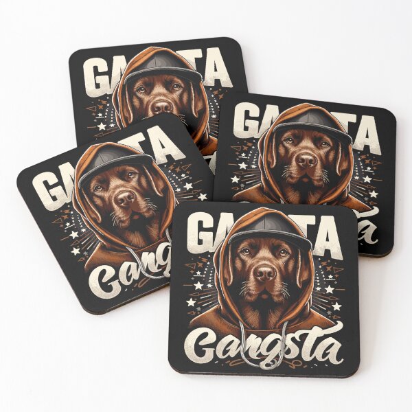 Item preview, Brown Labrador Gangsta Gangster Dog Gift designed and sold by Pineapple-Tree.